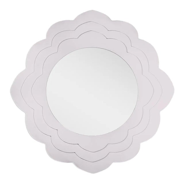 Fleur Home Audubon Magnolia Circle Mirror in Lite Lavender, 24x24 For Sale