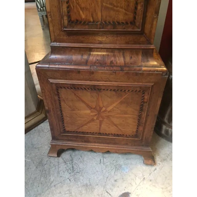 American Early 19th Century English Inlaid Grandfather Tall Case Clock For Sale - Image 3 of 12