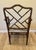 Chinoiserie Vintage Chinese Chippendale Hollywood Regency Faux Bamboo Cane Arm Chair For Sale - Image 3 of 6