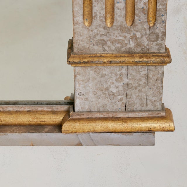 Transparent French Neoclassical Wall Mirror with Gilt Accents, 1950s - 2 Available For Sale - Image 8 of 10