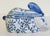 Mid 20th Century Vintage Blue and White Ceramic Floral Bunny Rabbit Lidded Box For Sale - Image 5 of 8
