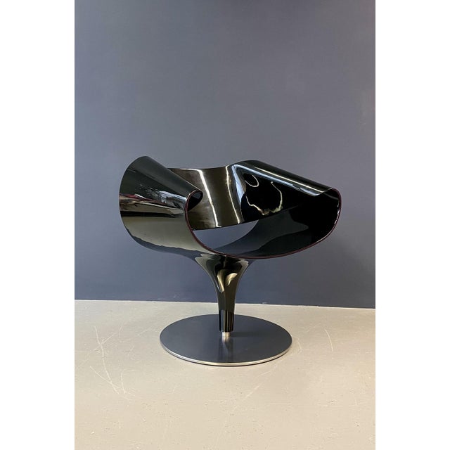 Black Designer Chair For Sale - Image 4 of 6
