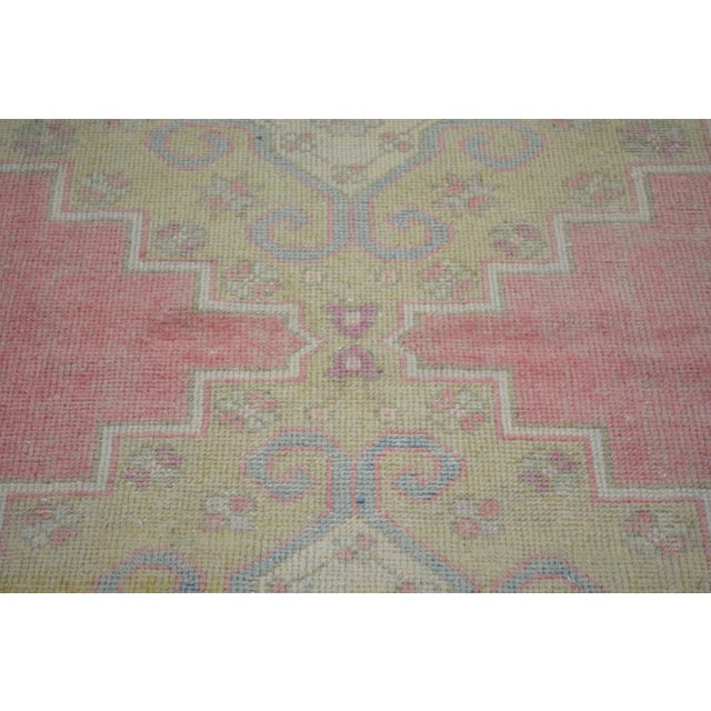 1950s Vintage Turkish Anatolian Hand Knotted Wool Rug, 3'2''x8' For Sale - Image 5 of 5