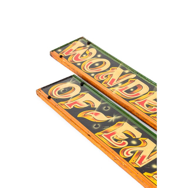 1970s Vintage Fairground Signs, Set of 2 For Sale - Image 5 of 14