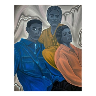 "Threesome of Truth", Oil on Canvas Painting by Olayinka Salami For Sale