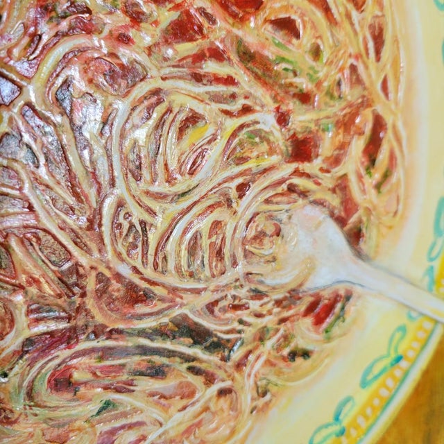 2020s Plate of Spaghetti by Cynthia Geyer For Sale - Image 5 of 5