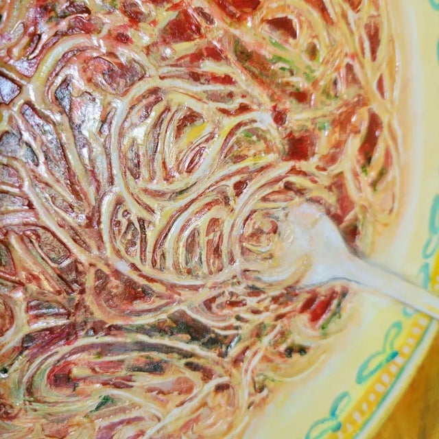 2020s Still Life Pasta on Plate by Cynthia Geyer For Sale - Image 5 of 5