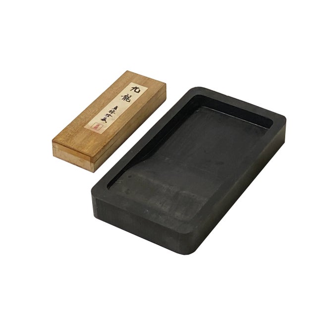 2000 - 2009 Oriental Asian Plain Rectangular Ink Stone Ink Well Dip Pad For Sale - Image 5 of 8
