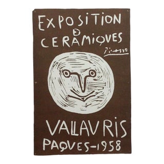1950s Picasso Lithograph Expo Ceramiques Art in Posters For Sale