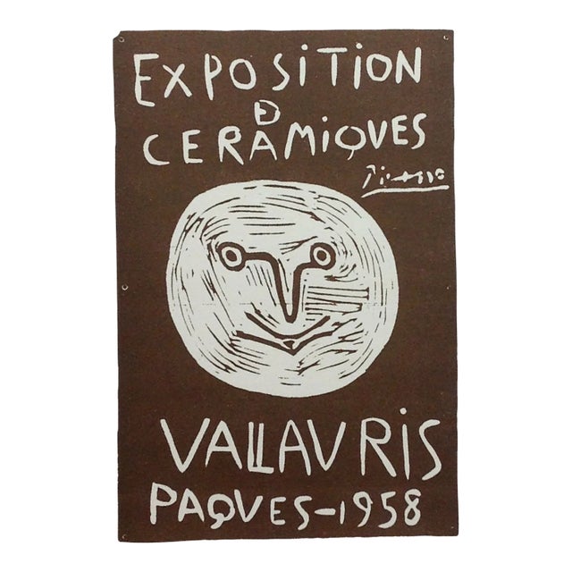 1950s Picasso Lithograph Expo Ceramiques Art in Posters For Sale