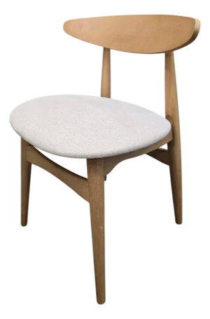 Mid 20th Century MCM Beachwood Hans Wegner Style Chair