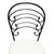 Black Restored Mid-Century Iron Café Patio/Outdoor "Ribcage" Chair by Woodard Set of 30 For Sale - Image 8 of 9