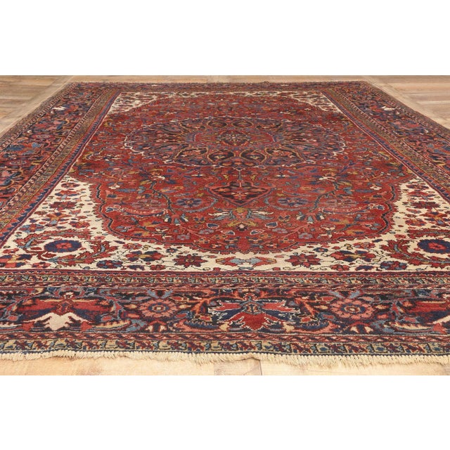 Red Antique Persian Heriz Rug, 08'00 X 11'11 For Sale - Image 8 of 10