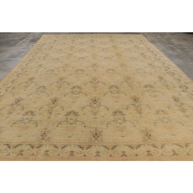 Traditional Rug & Kilim’s Oversized Spanish Arts & Crafts Style Rug With Floral Patterns For Sale - Image 3 of 9
