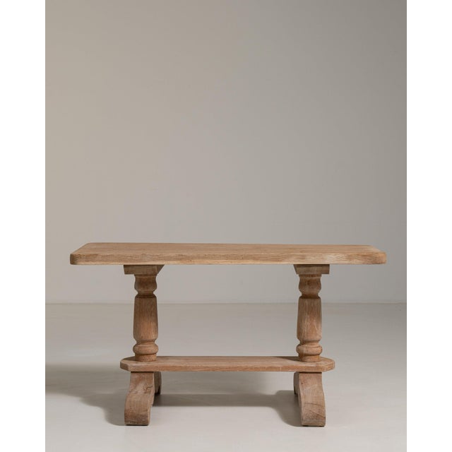 1970-1979 France Weathered Whitewash Cerused Oak Console For Sale In Greensboro - Image 6 of 10