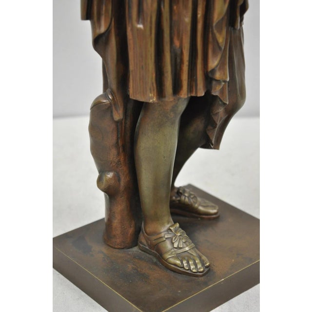 Antique 19th C. Ferdinand Barbedienne Bronze Diana Gabies Statue Sculpture For Sale - Image 10 of 17