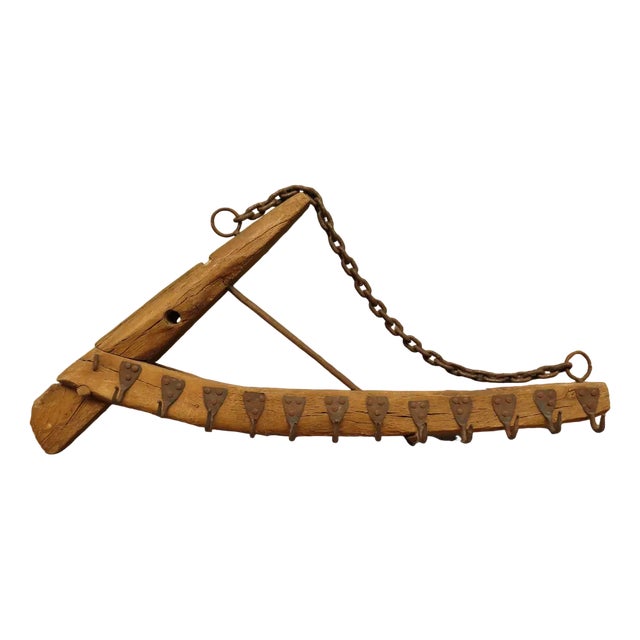 Rustic Primitive Wooden Farming Hooks For Sale