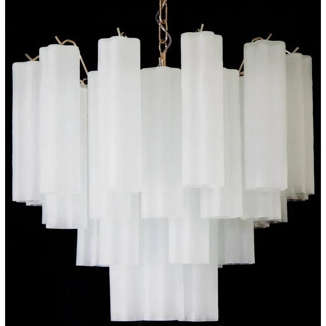 Murano Glass Tube Chandeliers, 1990s, Set of 2 For Sale - Image 6 of 12