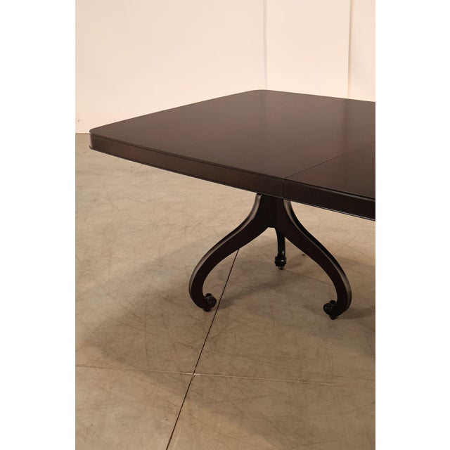 Thomasville Transitional Style Double Pedestal Mahogany Dining Table For Sale - Image 14 of 18