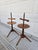 Vintage Wooden Spindle Adjustable Floor Candle Stands For Sale - Image 6 of 15