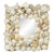 Vintage Coastal Shell-Encrusted Mirror With Raffia Frame – Grotto Style Petite Wall Mirror For Sale