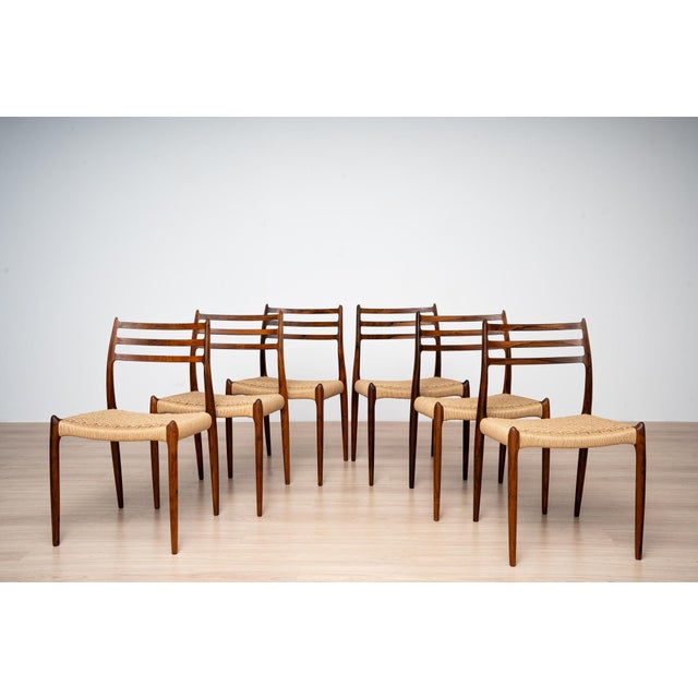 Wood Model 15 Dining Table and Model 78 Chairs by Niels Otto Møller for J.L. Møller, Denmark, 1960s, Set of 7 For Sale - Image 7 of 18