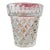 1990s Attributed Waterford Crystal Flower Pot Vase | Diamond Cut Crystal Cachepot | Vintage Crystal Planter For Sale