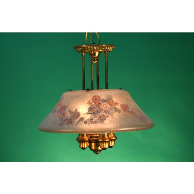 Lightolier 1928 Lightolier Semi-Flush Chandelier For Sale - Image 4 of 5