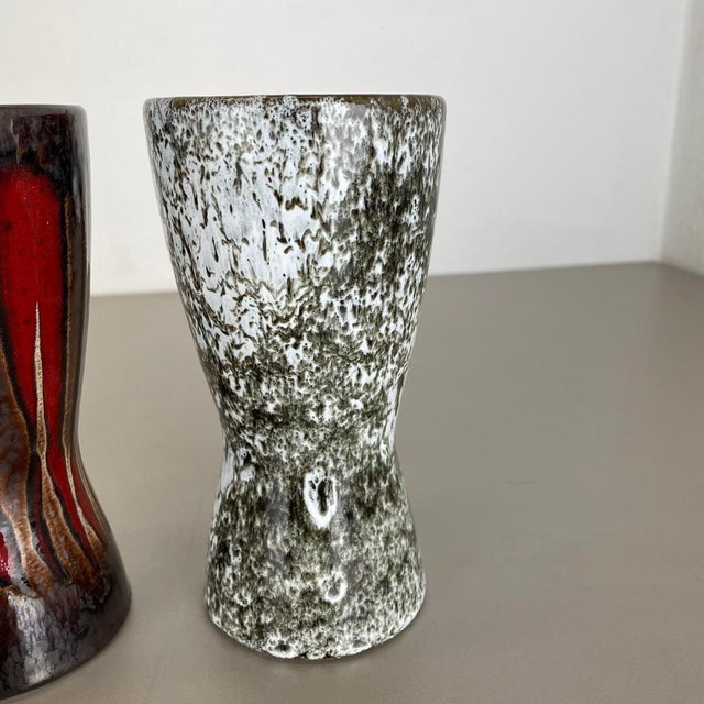 Vintage Pottery Fat Lava Vases from Scheurich, Germany, 1970s, Set of 4 For Sale - Image 14 of 18