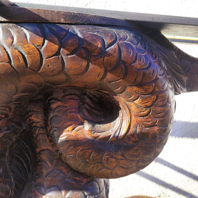 Coffee Table in Marble and Carved Wood, 18th Century For Sale - Image 5 of 17
