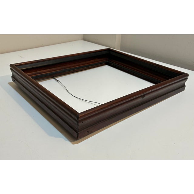 Late 19th Century Antique Victorian Wood Walnut Picture Frame 13x15 c.1880 For Sale - Image 5 of 12