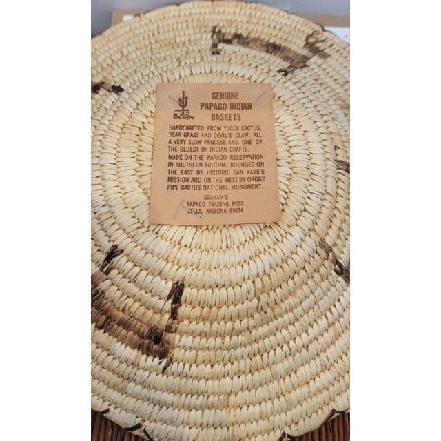 20thc Papago Native American Hand Made Basket For Sale In Los Angeles - Image 6 of 7
