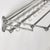 Wall coat rack in art deco style from the 1950s, made of iron and aluminium and equipped with 8 sliding hooks on a square...