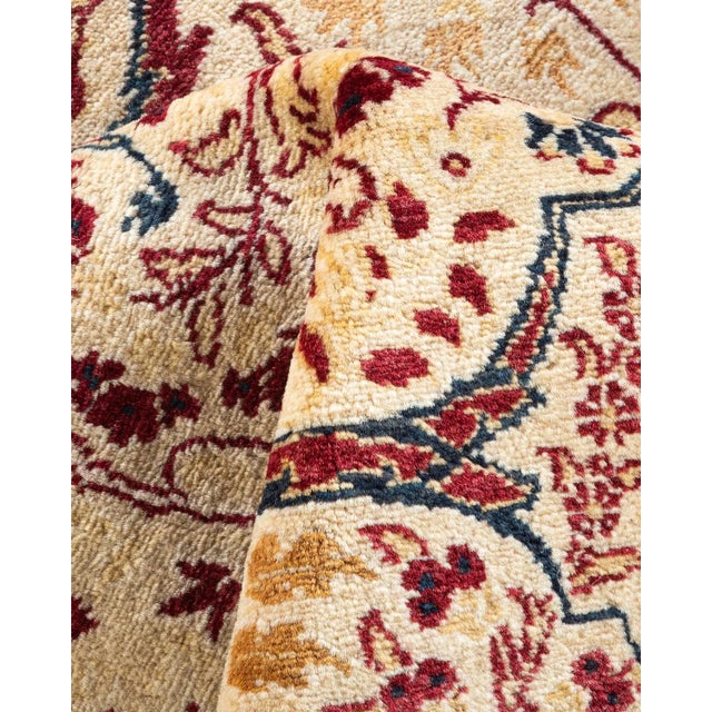 Textile Mogul, One-of-a-Kind Hand-Knotted Area Rug in Ivory, 6' 2" x 9' 4" For Sale - Image 7 of 8