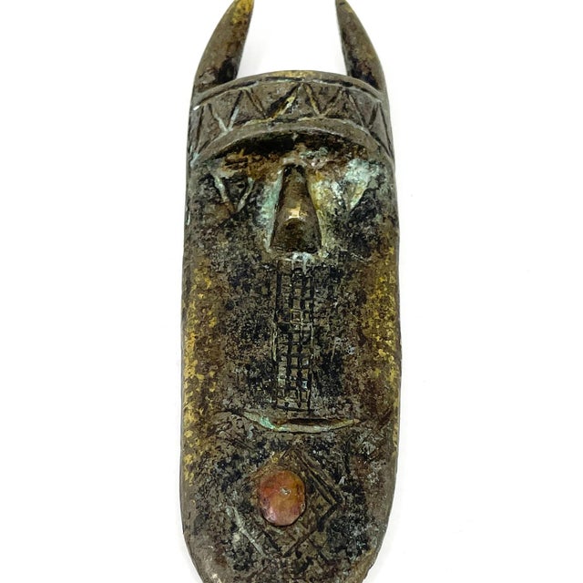 Early 20th Century Toma Metal Passport Mask Guinea For Sale - Image 4 of 7