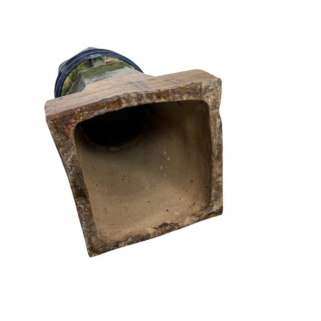 Antique French Glazed Ceramic Chimney Pot, 1890s For Sale - Image 8 of 9