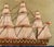English Sailor's Woolwork Picture, Royal Navy Ship With Padded Trapunto Sails For Sale - Image 3 of 9