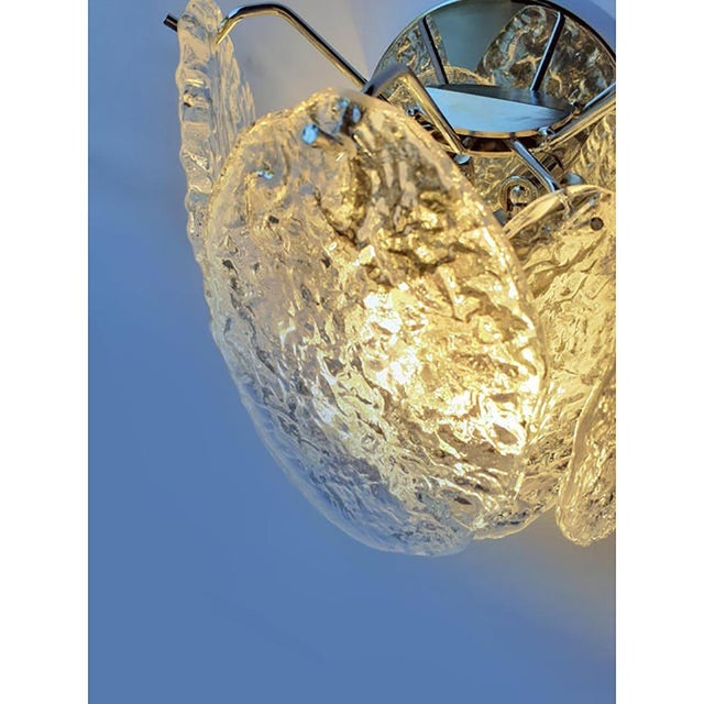 Contemporary Nuvoletta Murano Style Glass Disc Wall Sconces by Simoeng, Set of 2 For Sale - Image 3 of 8