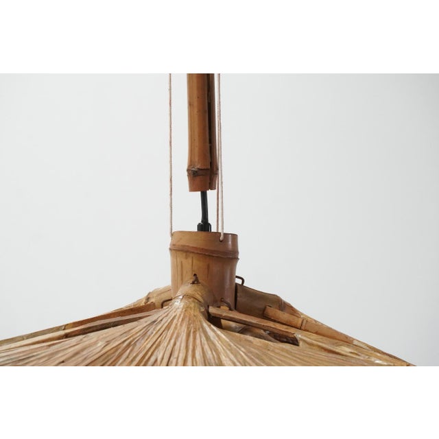 Ingo Maurer Large Uchiwa Series Hana I Chandelier by Ingo Maurer for Design M, Germany, 1970s For Sale - Image 4 of 14