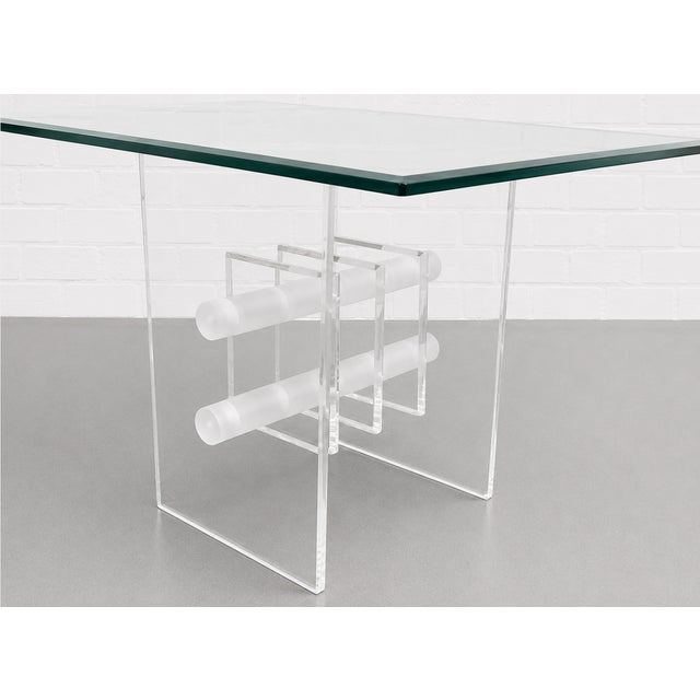 Mid Century Modern Lucite & Glass Coffee | Side Table, C. 1970s For Sale In New York - Image 6 of 13