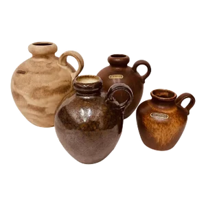 1970s Set of Four Ceramic German Jugs by Ceramano