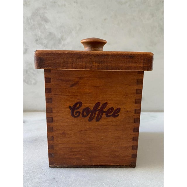 Mid 20th Century Vintage Woodcroftery Coffee and Tea Canister Set For Sale - Image 5 of 12