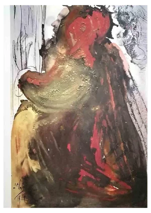 Salvador Dali, Planctus David in Mortem Saul, Lithograph, 1964