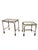 Gold 1950s Gilt Hollywood Regency Rope & Tassel Metal and Glass Nesting Tables For Sale - Image 8 of 18