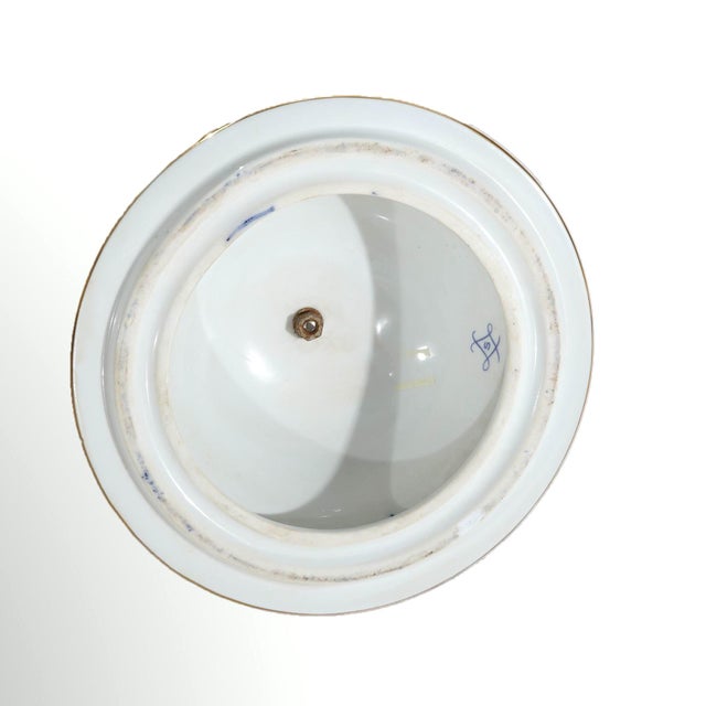 Navy Blue Large & Impressive 19th Century French Sèvres Porcelain Gilt Gold Decorated Urns For Sale - Image 8 of 12