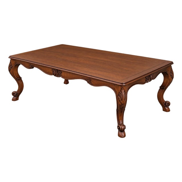 Vintage Bau Furniture Carved French Dining Table For Sale