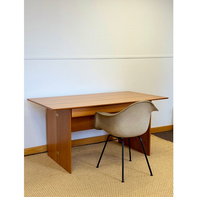 We are very pleased to offer a versatile Scandinavian-modern convertible console table or desk, circa 1970s. Crafted in...
