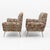 Brown Mid-Century Modern Italian Armchairs in the style of Gigi Radice, 1950, Set of 2 For Sale - Image 8 of 11