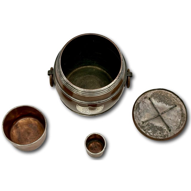 Fine Quality Antique American Solid Bronze and Sterling Silver 3 Piece Tobacco Humidor Smoking Set Circa 1890s For Sale - Image 17 of 18