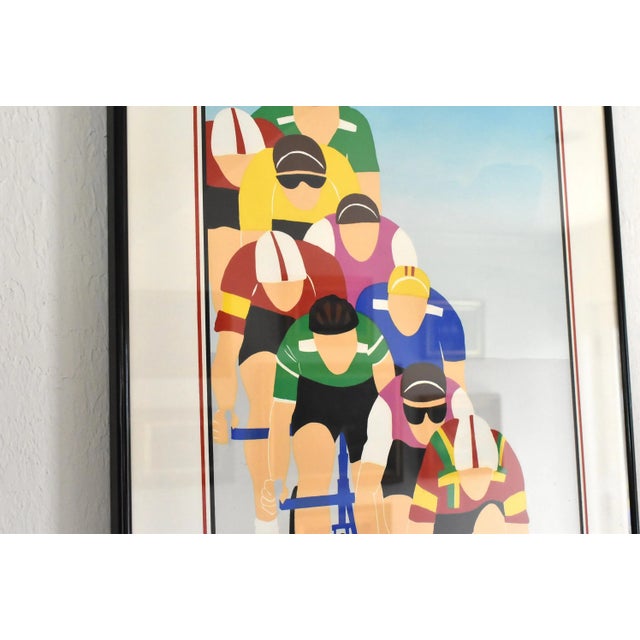 Contemporary Vintage World Cycling Championships Bicycle Framed Poster by Phil Dynan For Sale - Image 3 of 10